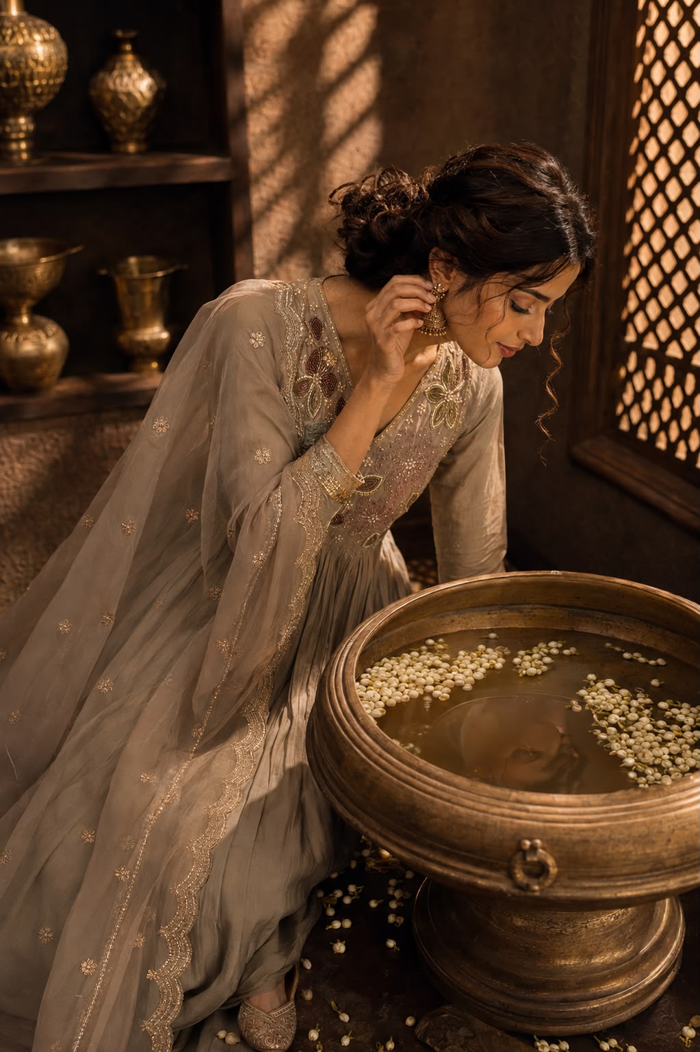 Pure mul chanderi suit